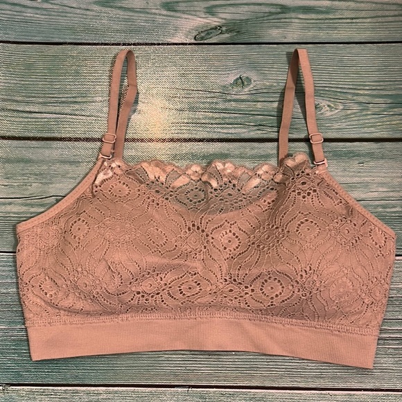 Coobie Lace Bandeau in Soft Brown - Picture 1 of 3
